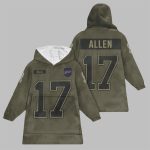 2025 Allen 17 Bills Football Blanket Hoodie