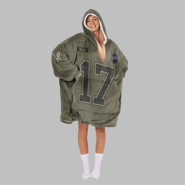 2025 Allen 17 Bills Football Blanket Hoodie 2