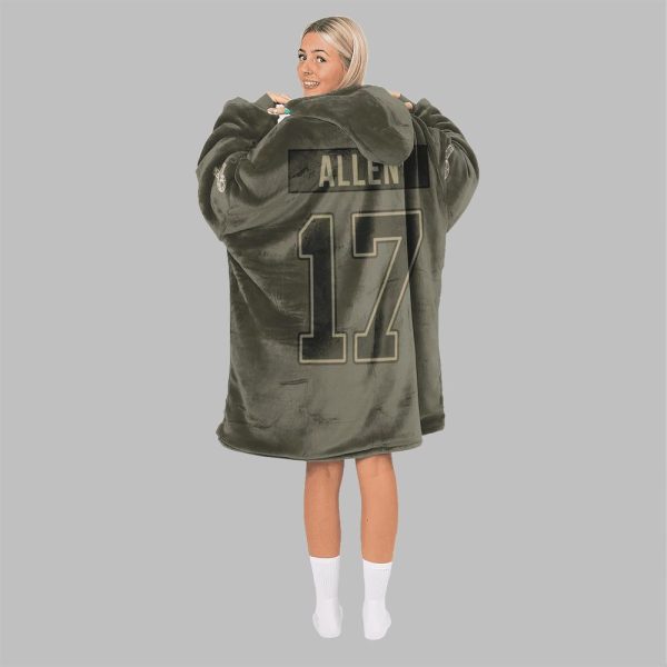 2025 Allen 17 Bills Football Blanket Hoodie 3