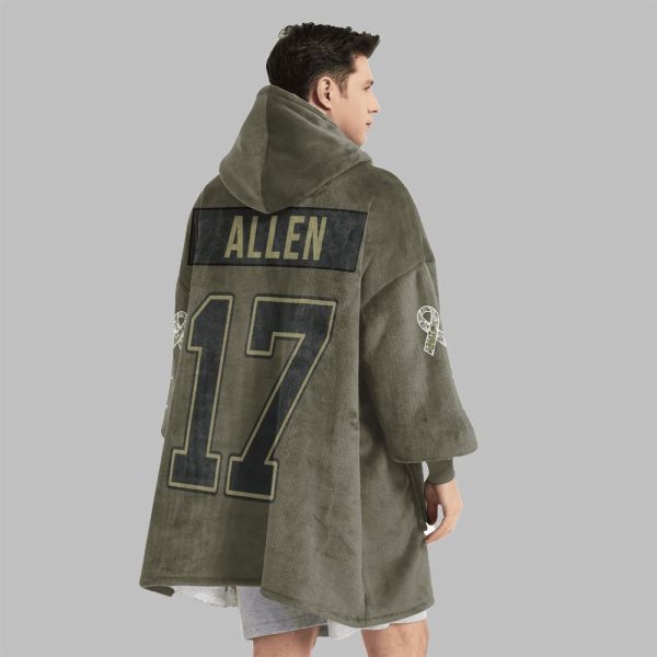 2025 Allen 17 Bills Football Blanket Hoodie 4