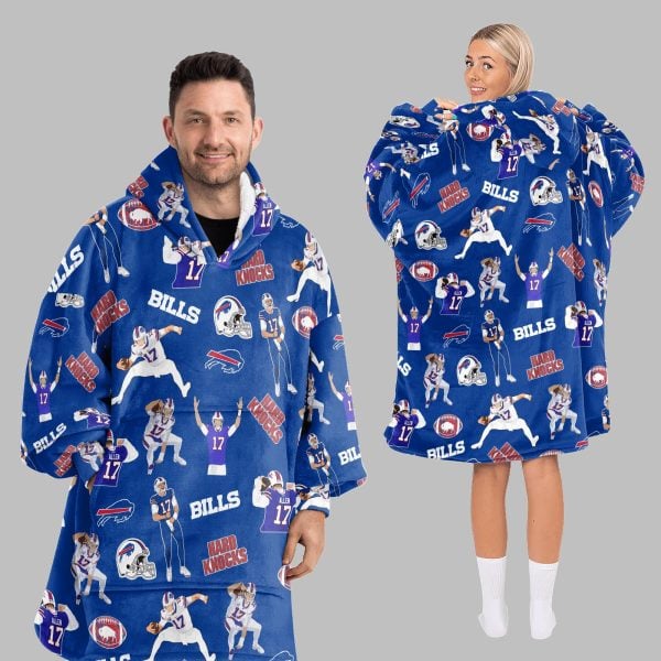 2025 Allen Hard Knocks Bills Blanket Hoodie 2