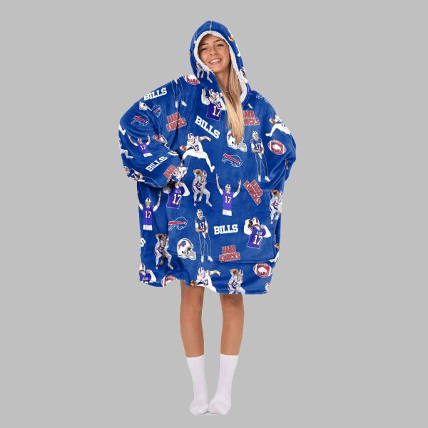 2025 Allen Hard Knocks Bills Blanket Hoodie 3