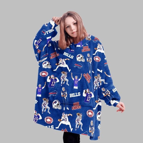 2025 Allen Hard Knocks Bills Blanket Hoodie 4