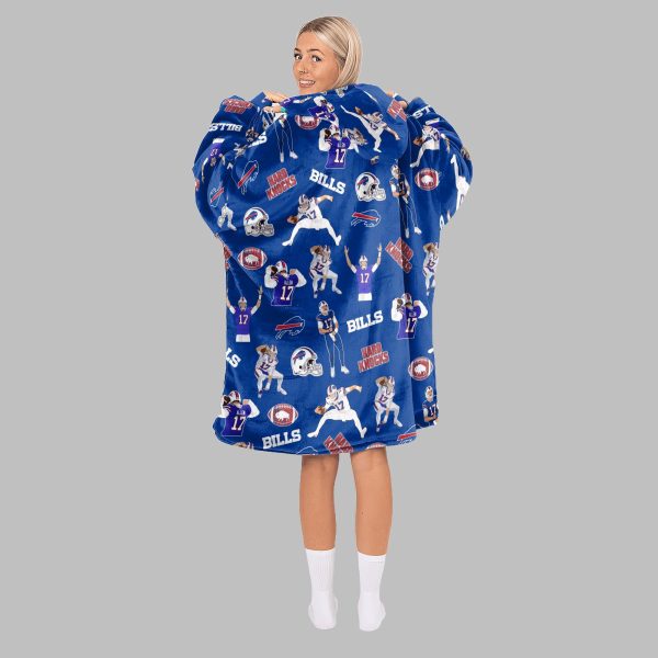 2025 Allen Hard Knocks Bills Blanket Hoodie 5