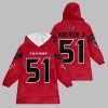 2025 Anderson Jr 51 Texans Football Blanket Hoodie 1