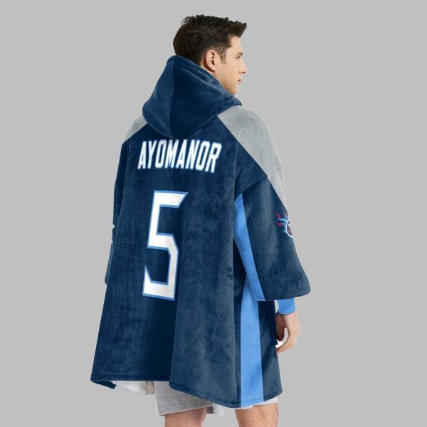 2025 Ayomanor 5 Tennessee Football Blanket Hoodie 2