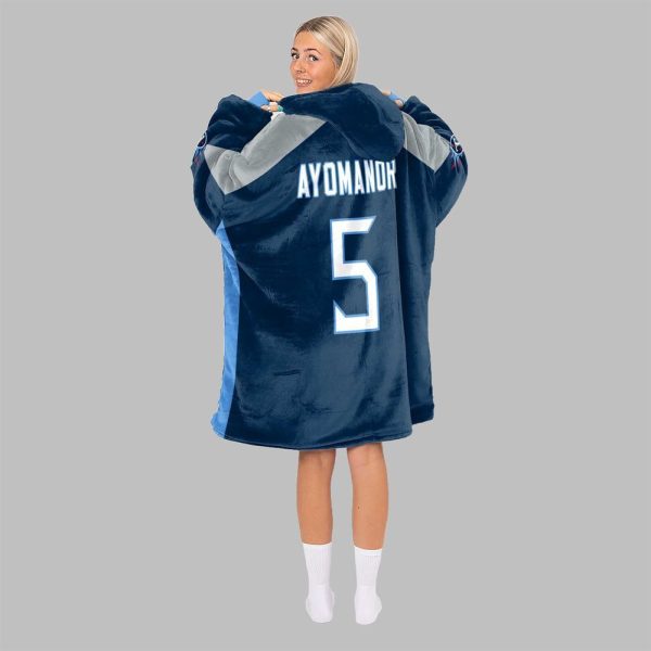 2025 Ayomanor 5 Tennessee Football Blanket Hoodie 3
