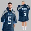 2025 Ayomanor 5 Tennessee Football Blanket Hoodie 5
