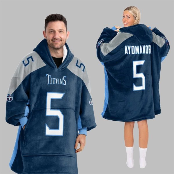 2025 Ayomanor 5 Tennessee Football Blanket Hoodie 5