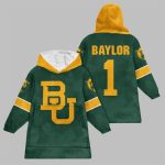 2025 Baylor 1 Baylor Football Blanket Hoodie