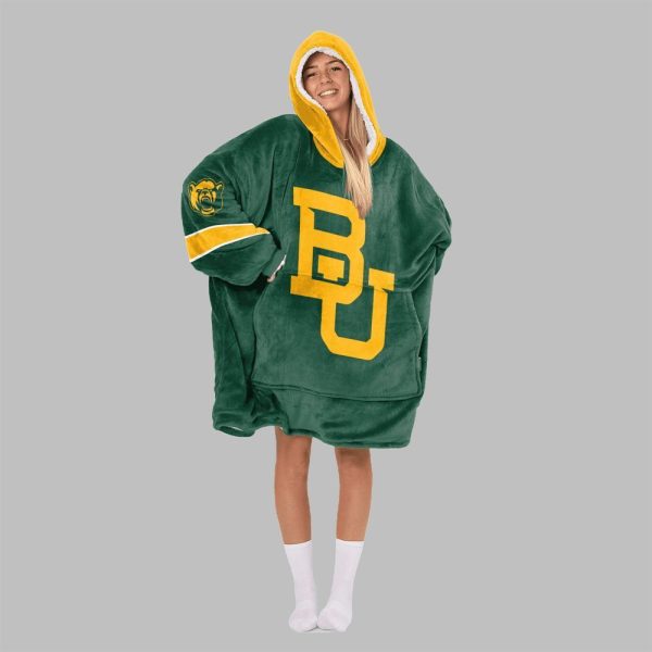 2025 Baylor 1 Baylor Football Blanket Hoodie 2