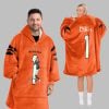 2025 Bengals Chase 1 Blanket Hoodie 8 2025 Bengals Chase 1 Blanket Hoodie 4
