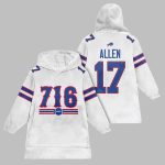 2025 Bills 716 Josh Allen Blanket Hoodie