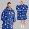 2025 Bills Let James Cook Blanket Hoodie 5