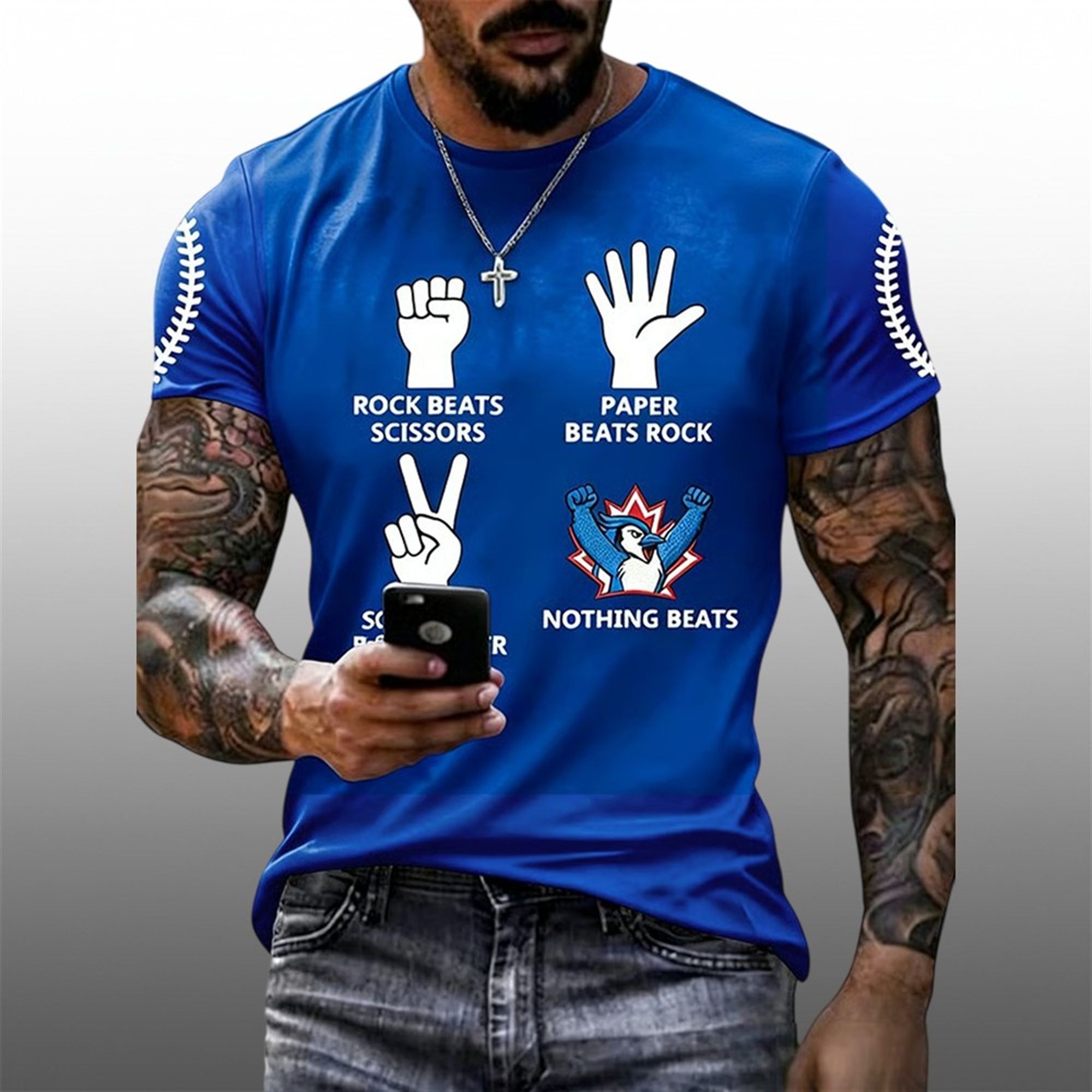 2025 Blue Jays Nothing Beats Rock Paper Scissors Shirt 2025 Blue Jays Nothing Beats Rock Paper Scissors Shirt