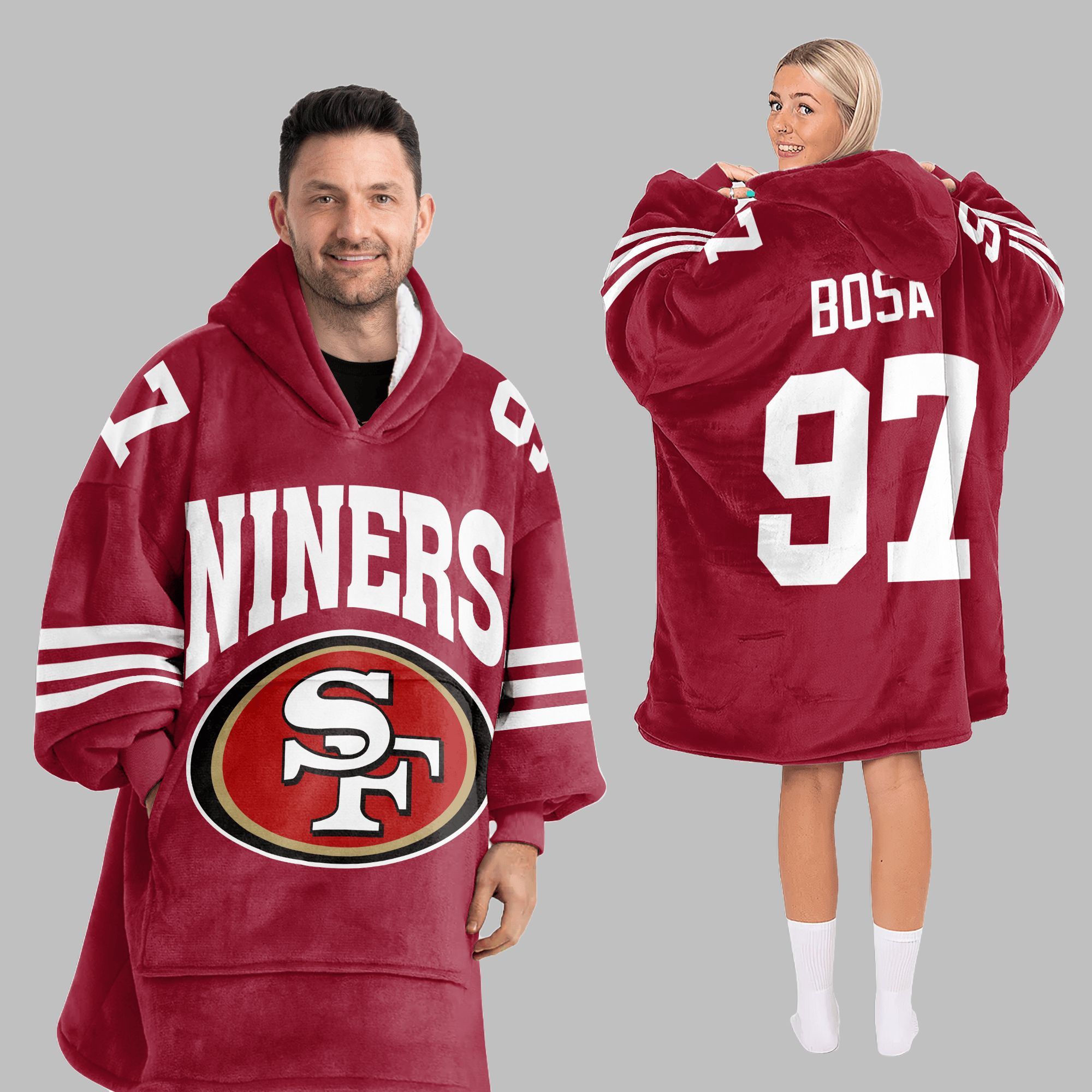 2025 Bosa 97 Niners San Francisco Blanket Hoodie 5 2025 Bosa 97 Niners San Francisco Blanket Hoodie 5