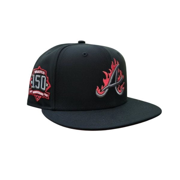 2025 Braves Fire Flame 150th Anniversary Hat 1 2