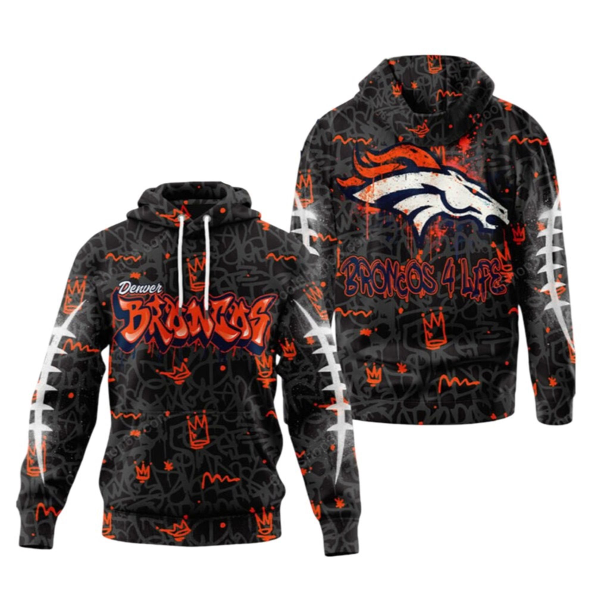 2025 Broncos Graffiti For Life Hoodie 2 2025 Broncos Graffiti For Life Hoodie 1 2