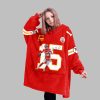 2025 Captain Mahomes 15 KC Chiefs Blanket Hoodie 6 2025 Captain Mahomes 15 KC Chiefs Blanket Hoodie 2