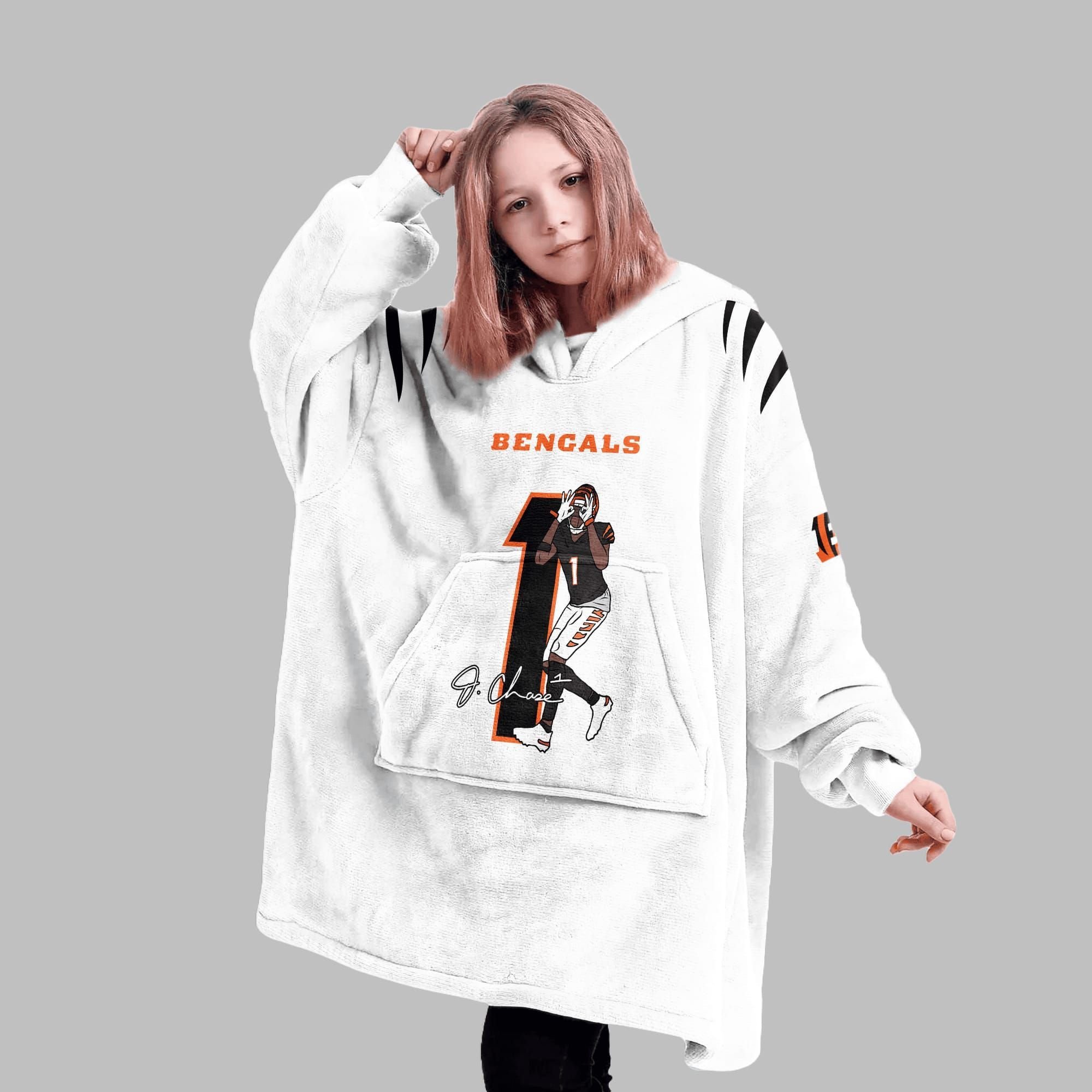 2025 Chase 1 Bengals Blanket Hoodie 5 2025 Chase 1 Bengals Blanket Hoodie 5