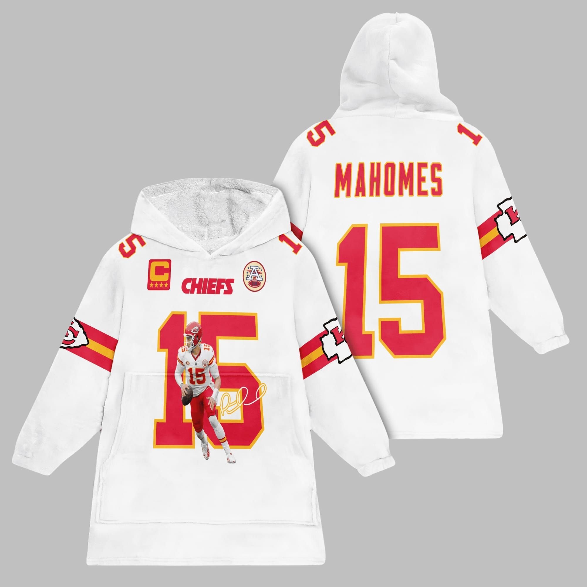 2025 Chiefs Mahomes 15 Blanket Hoodie 1 2025 Chiefs Mahomes 15 Blanket Hoodie 1