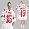 2025 Chiefs Mahomes 15 Blanket Hoodie 9 2025 Chiefs Mahomes 15 Blanket Hoodie 5