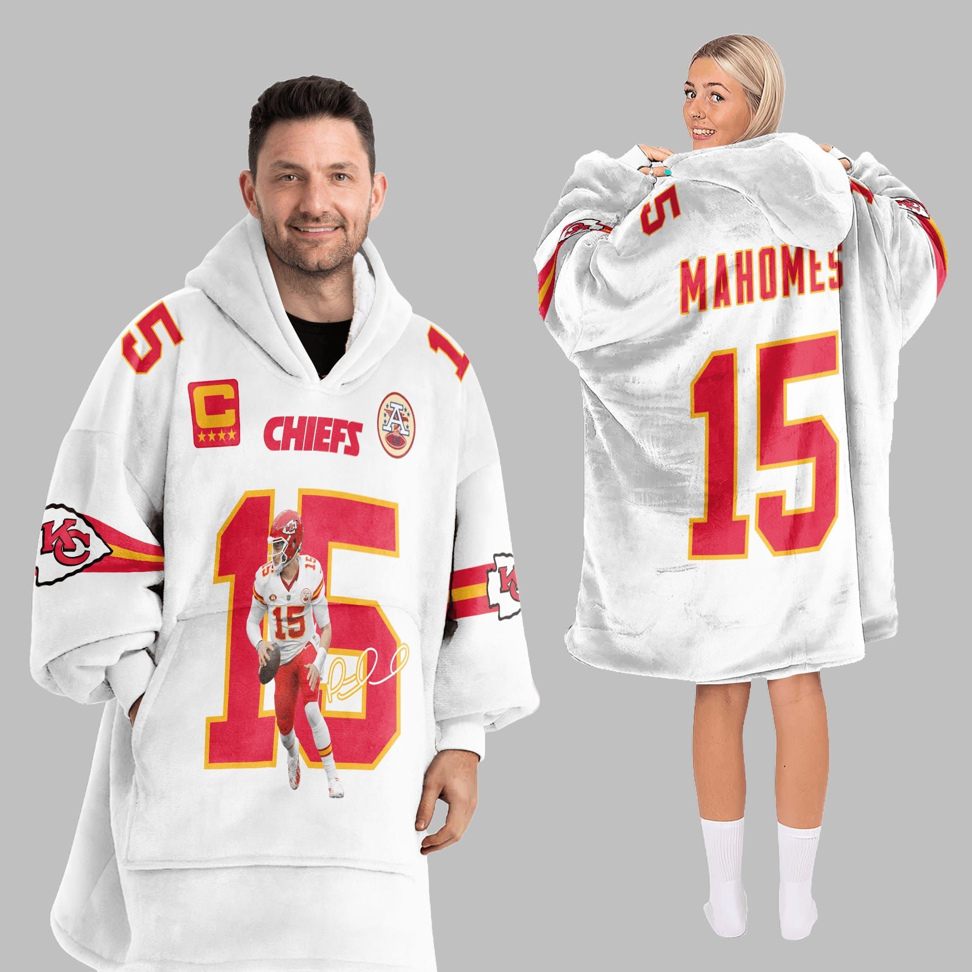 2025 Chiefs Mahomes 15 Blanket Hoodie 5 2025 Chiefs Mahomes 15 Blanket Hoodie 5