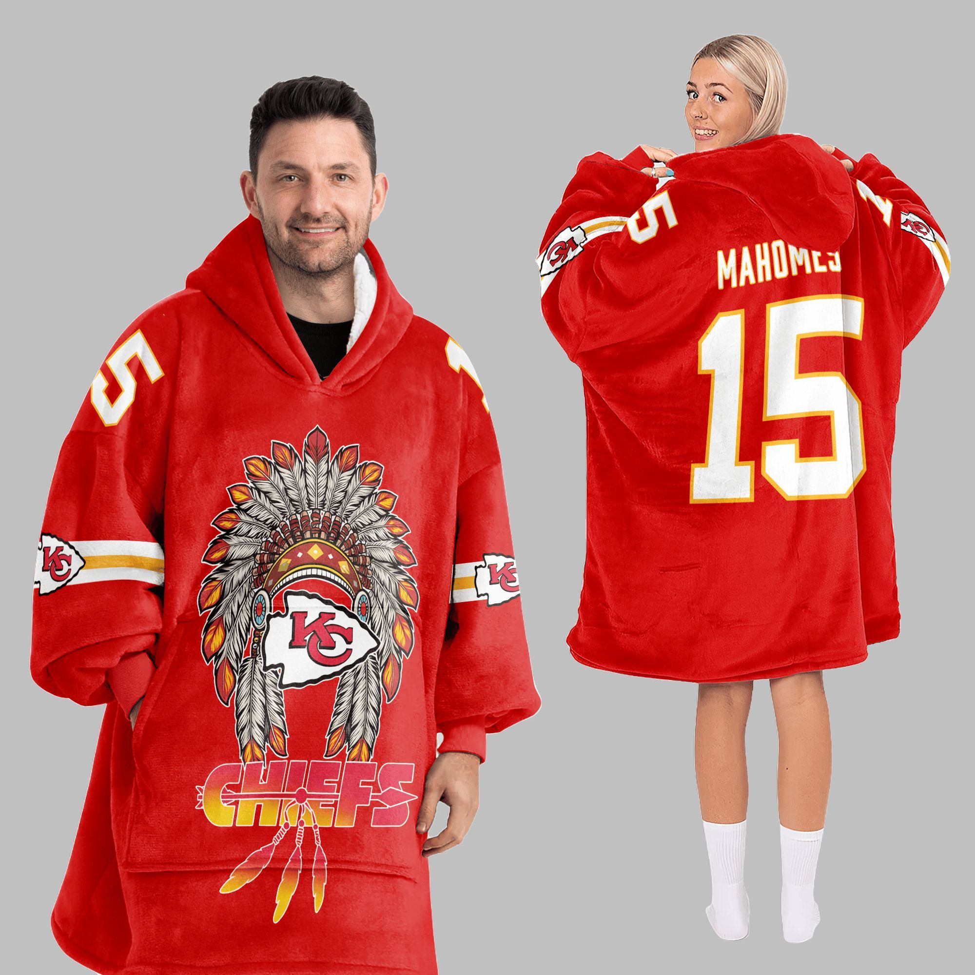 2025 Chiefs Native Mahomes 15 Blanket Hoodie 5 2025 Chiefs Native Mahomes 15 Blanket Hoodie 5