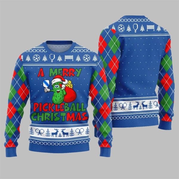 2025 Christmas A Merry Pickleball Christmas Ugly Sweater 3