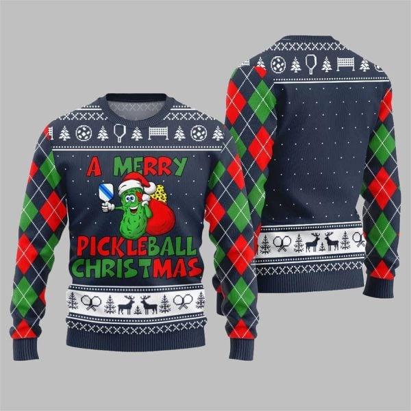 2025 Christmas A Merry Pickleball Christmas Ugly Sweater 5