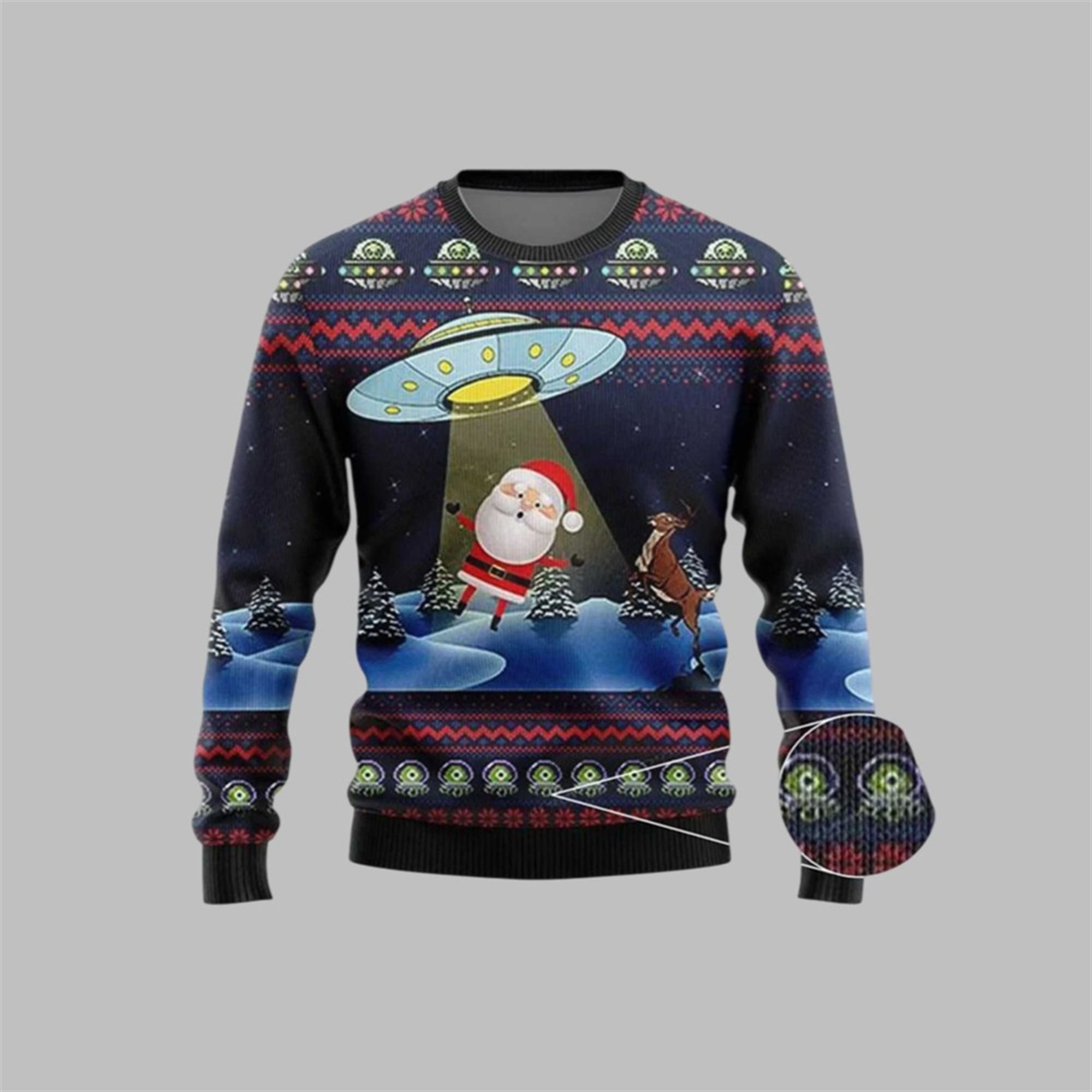2025 Christmas Alien Santa Ugly Sweater 1 1 2025 Christmas Alien Santa Ugly Sweater 1 1