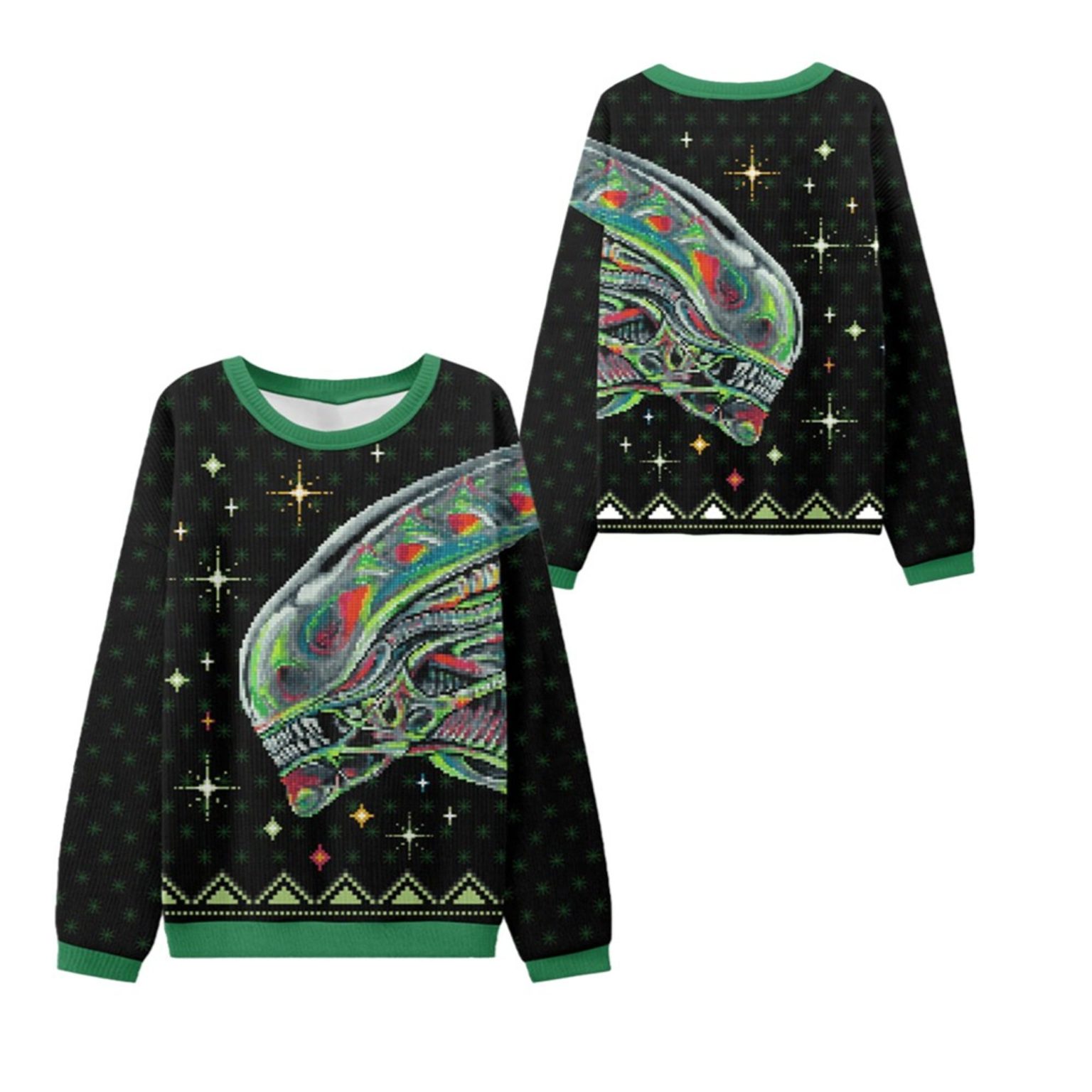 2025 Christmas Alien Xenomorph Ugly Sweater - Grishko