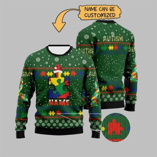 2025 Christmas Autism Awareness Ugly Sweater 1 1
