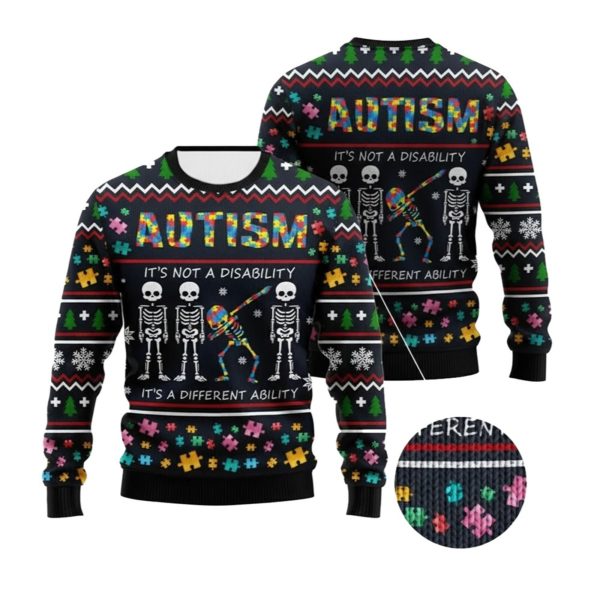2025 Christmas Autism Ugly Christmas Sweater 1 2