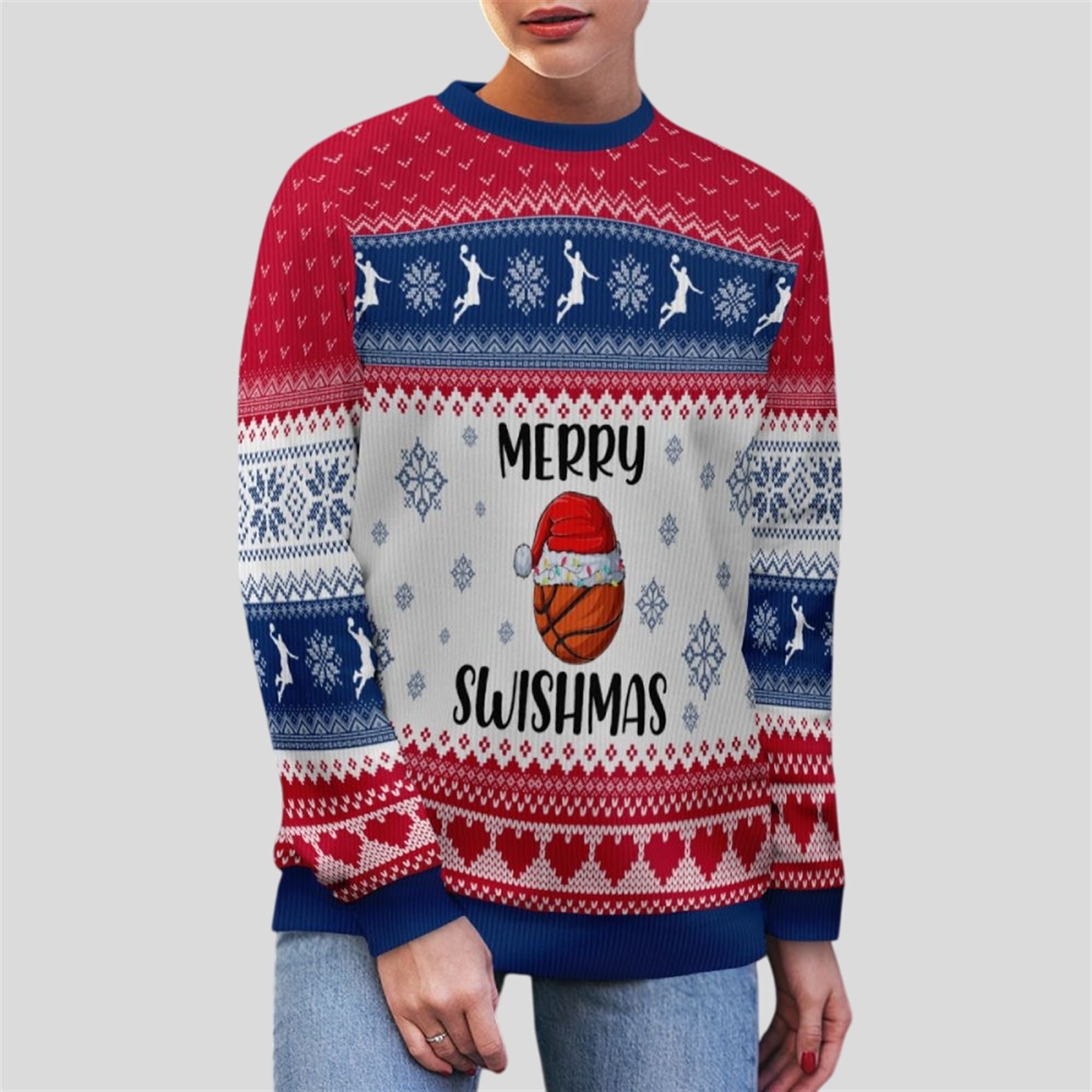 2025 Christmas Basketball Merry Swishmas Ugly Sweater 3 2025 Christmas Basketball Merry Swishmas Ugly Sweater 3