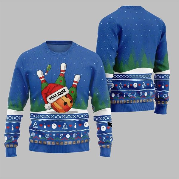 2025 Christmas Bowling Ball Ugly Christmas Sweater 5