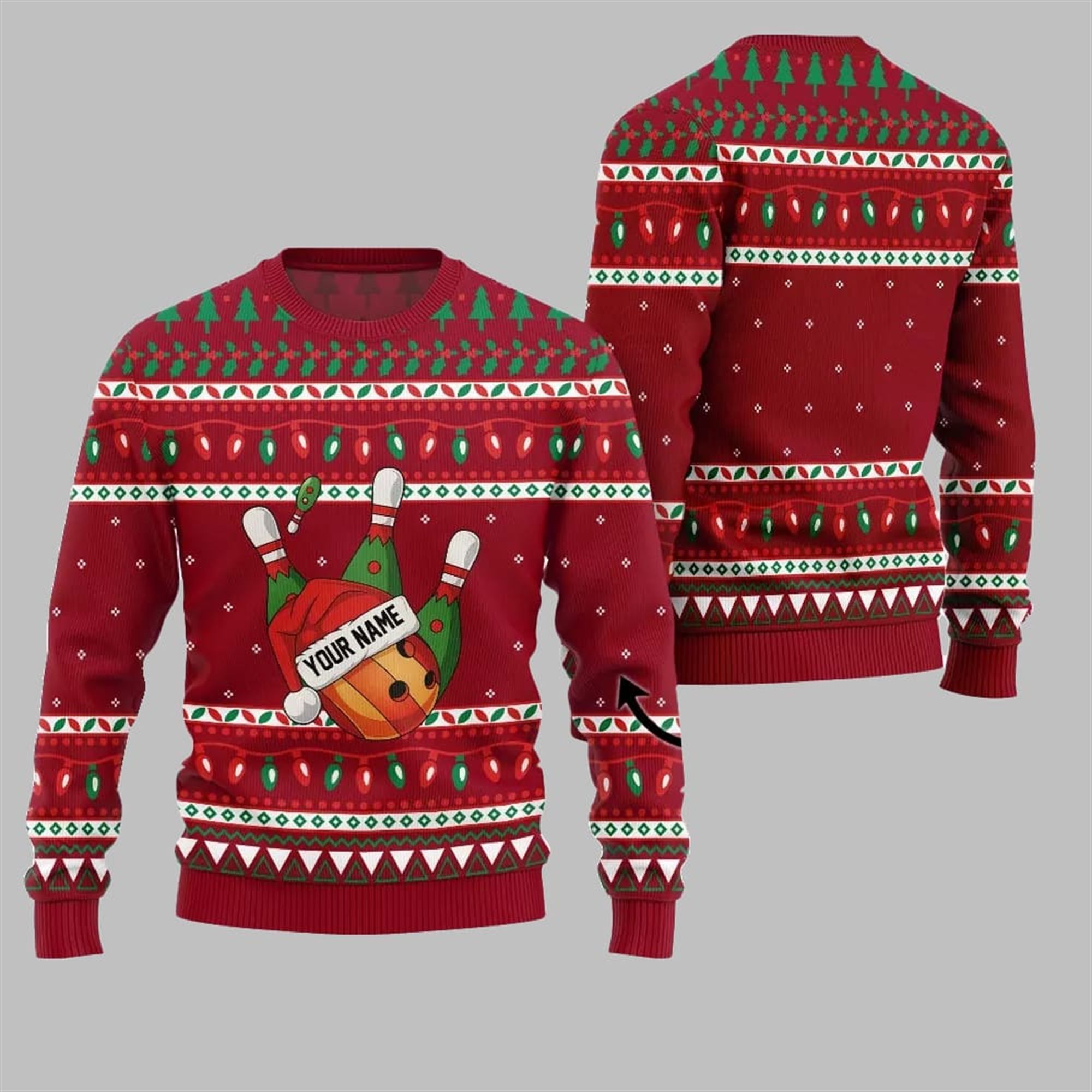 2025 Christmas Bowling Ugly Christmas Sweater 2025 Christmas Bowling Ugly Christmas Sweater