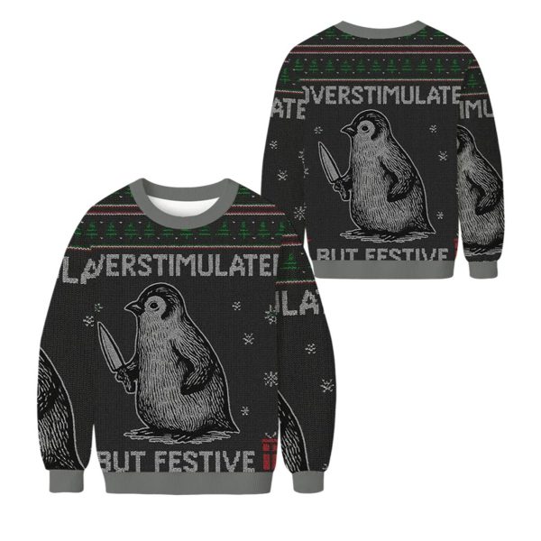 2025 Christmas But Festive Ugly Sweater 1 2