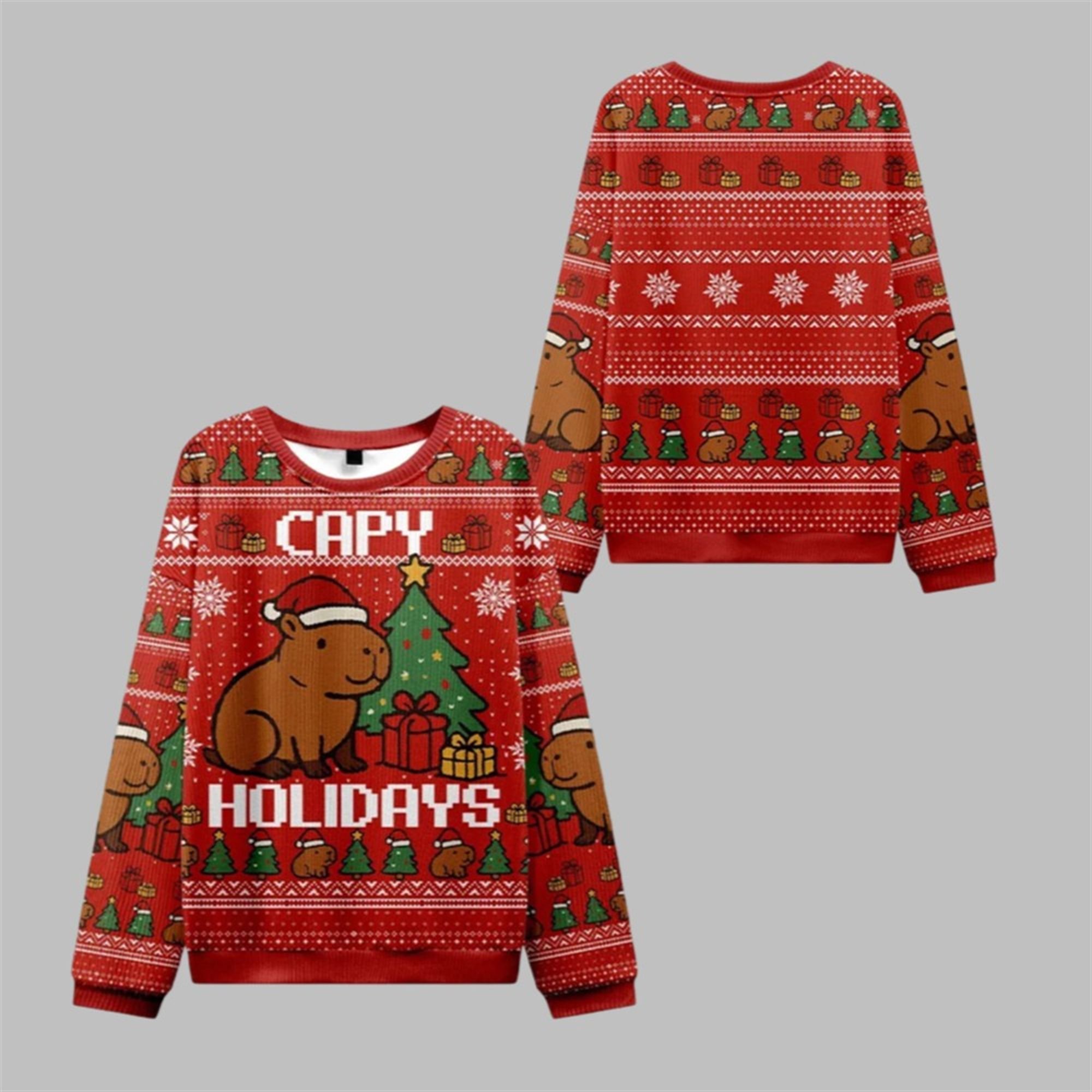 2025 Christmas Capybara Celebration Ugly Sweater 1 1 2025 Christmas Capybara Celebration Ugly Sweater 1 1