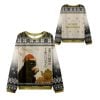 2025 Christmas Cat Drinking Tea Ugly Sweater 1 2