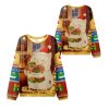 2025 Christmas Cat Holding Gift Ugly Christmas Sweater 1 2