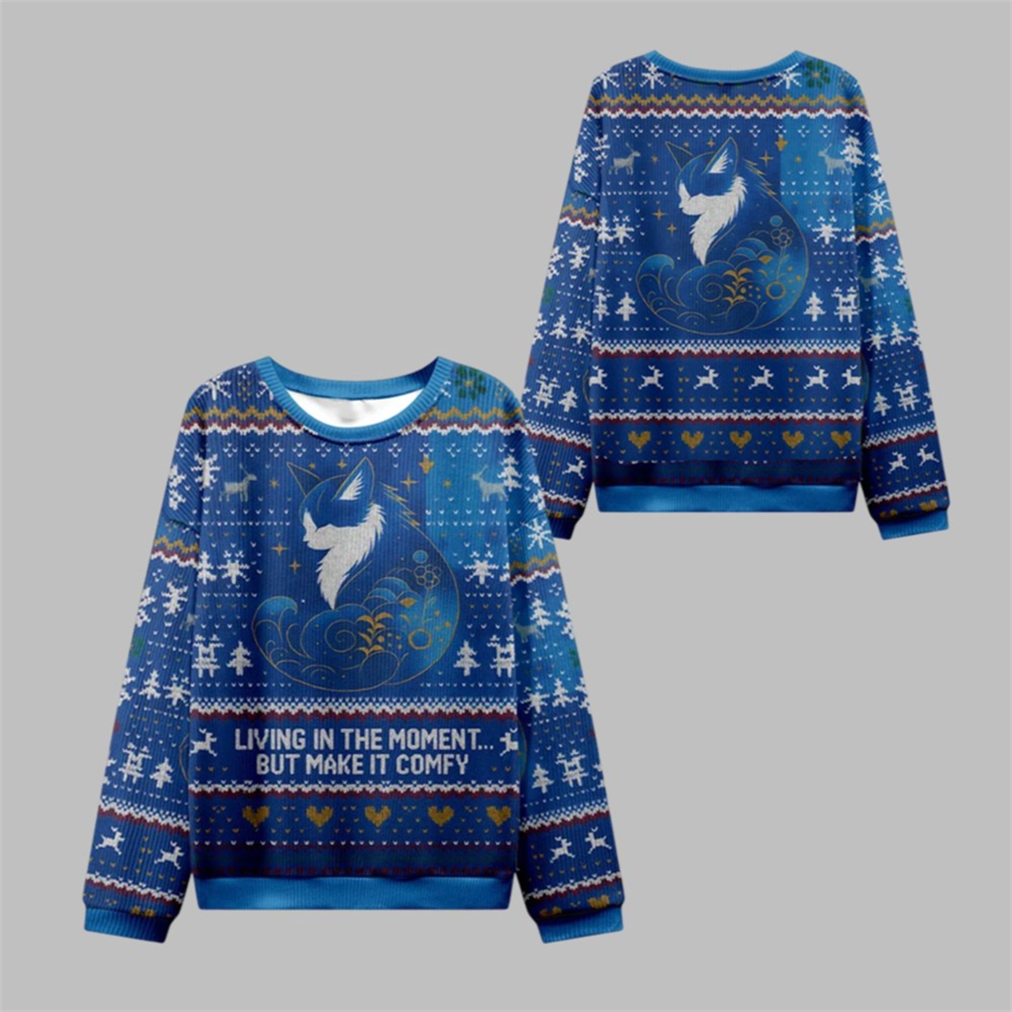 2025 Christmas Cat Living The Present Ugly Sweater 1 1 2025 Christmas Cat Living The Present Ugly Sweater 1 1
