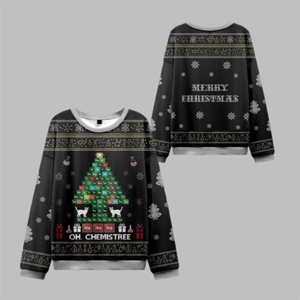 2025 Christmas Chemical Element Christmas Ugly Sweater 1 1