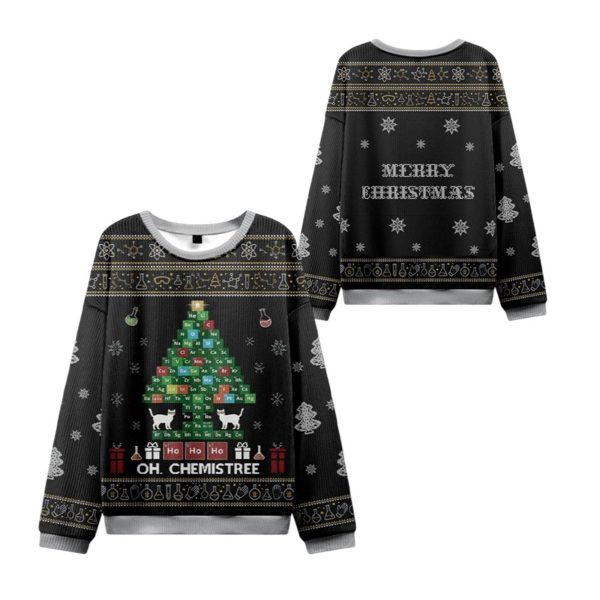 2025 Christmas Chemical Element Christmas Ugly Sweater 1 2