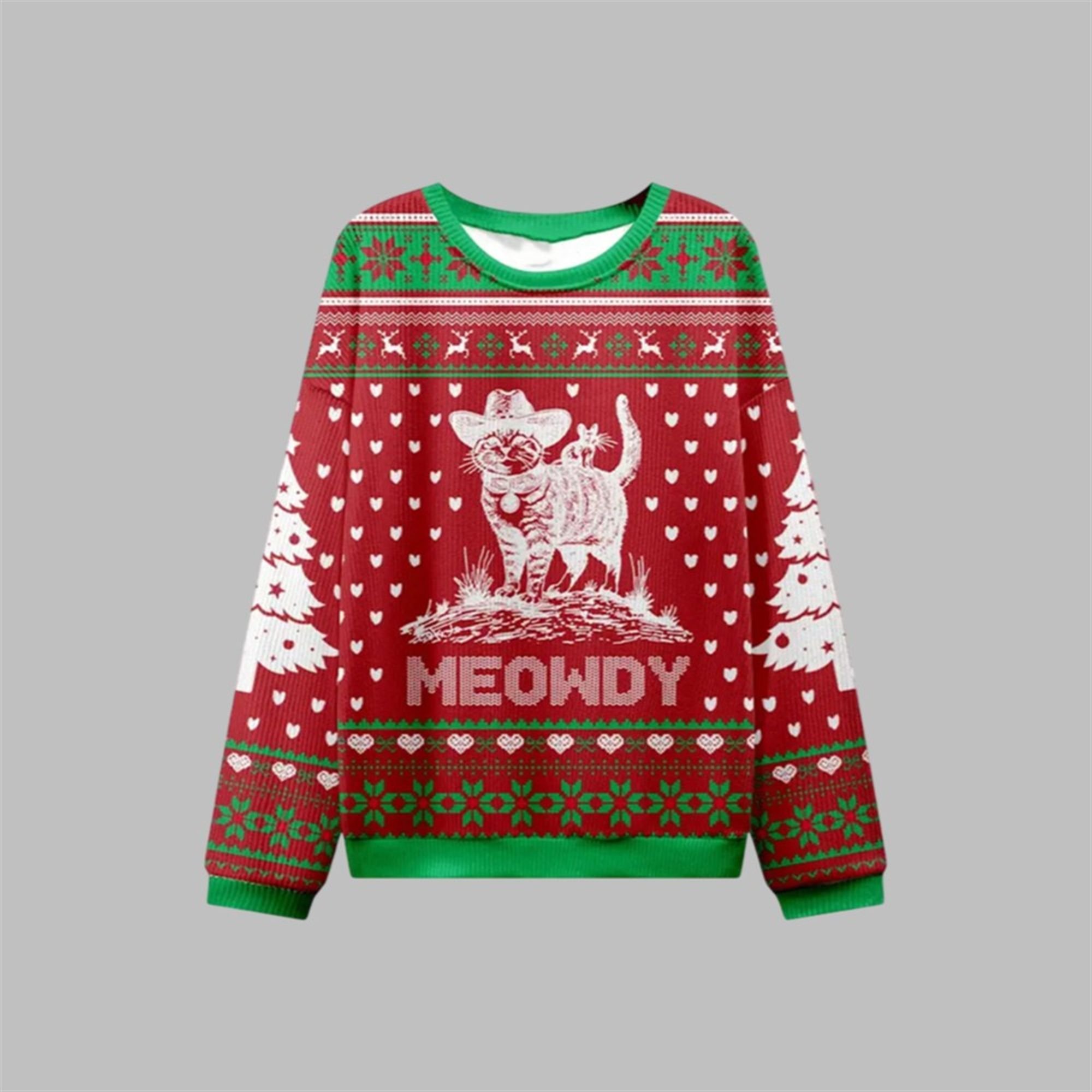 2025 Christmas Cowboy Cat Meowdy Ugly Sweater 1 1 2025 Christmas Cowboy Cat Meowdy Ugly Sweater 1 1
