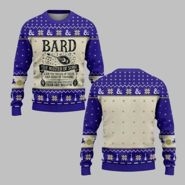 2025 Christmas DND Bard The Master Of Song Ugly Sweater 1 1