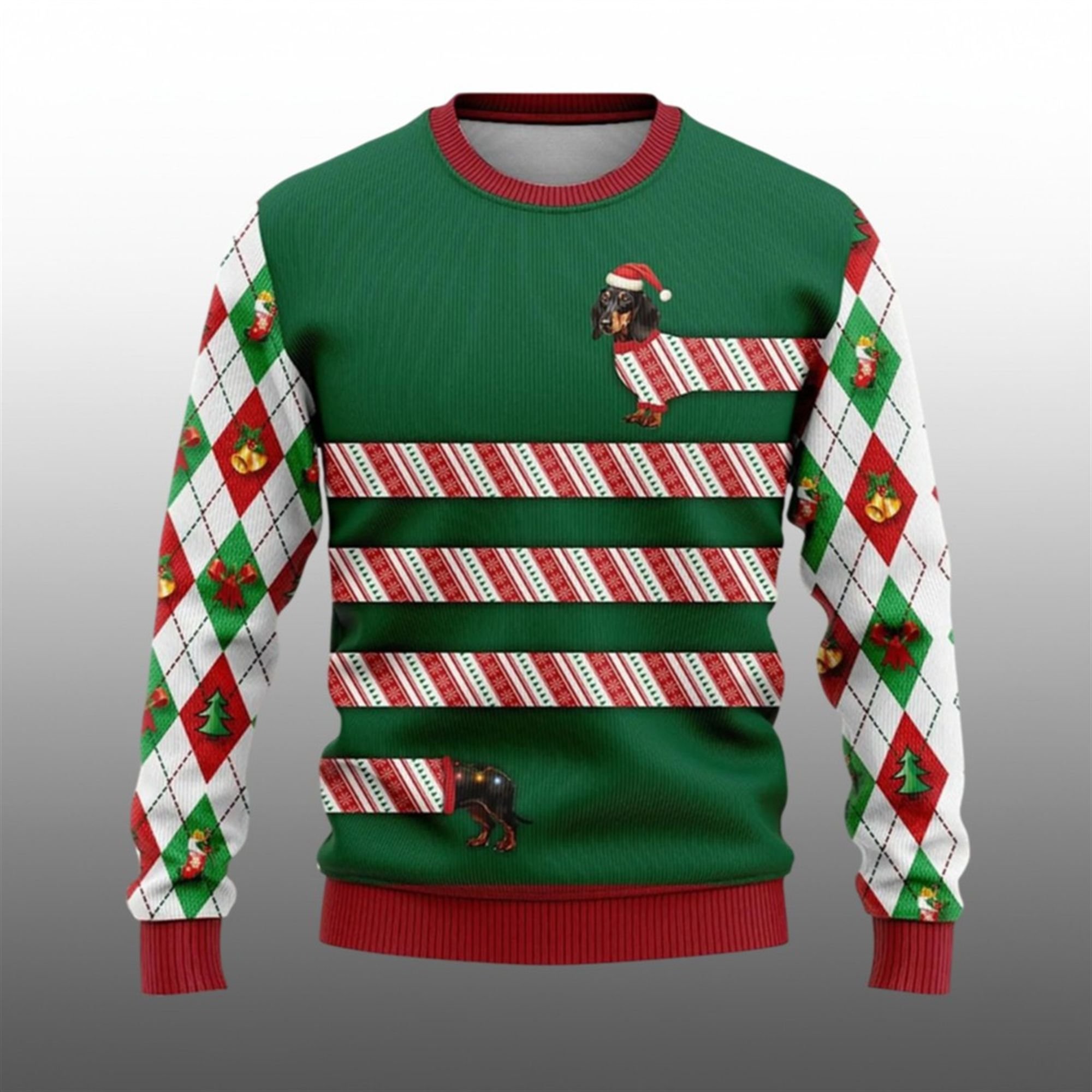 2025 Christmas Dachshund Candy Cane Ugly Christmas Sweater 1 1 2025 Christmas Dachshund Candy Cane Ugly Christmas Sweater 1 1