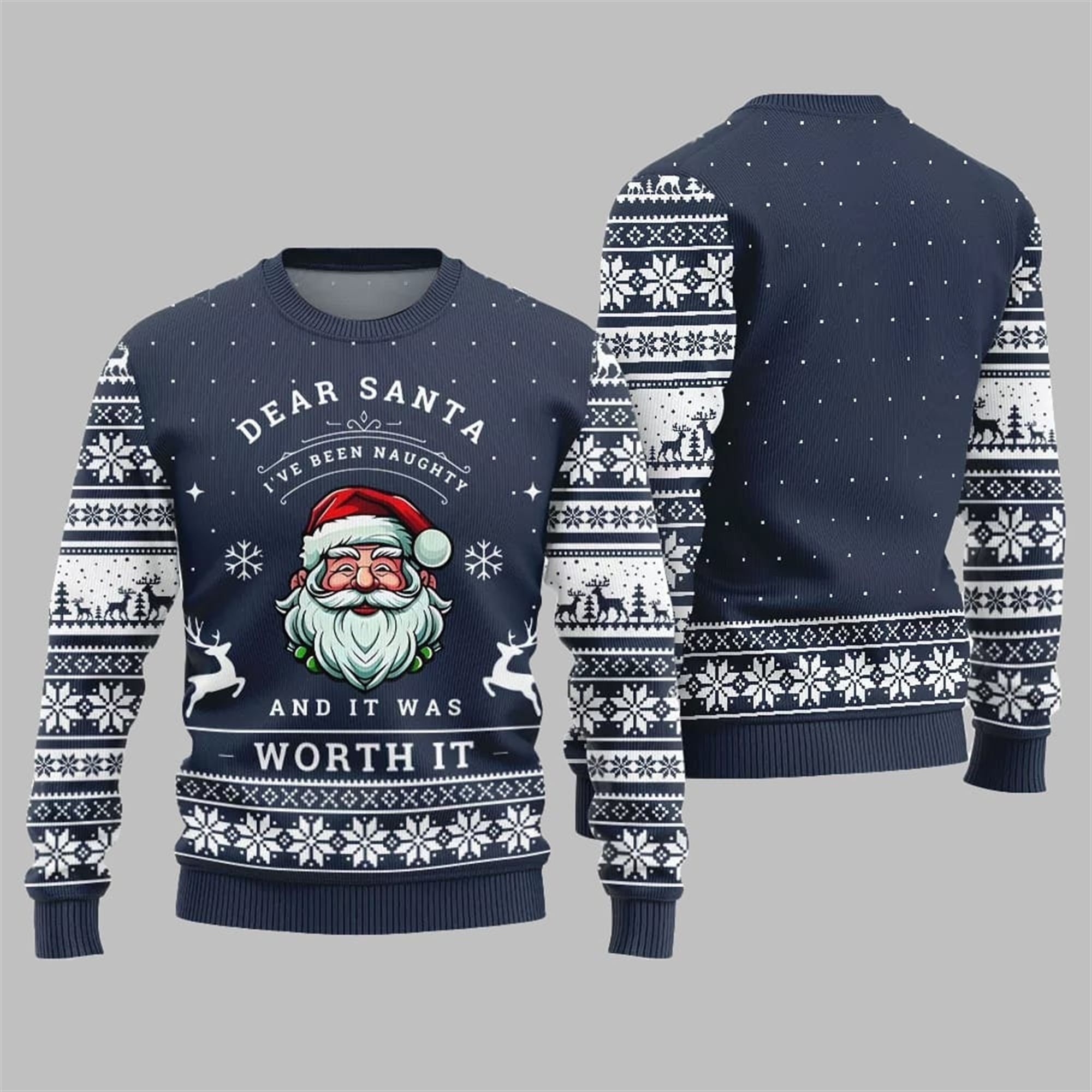 2025 Christmas Dear Santa Worth It Ugly Sweater 2025 Christmas Dear Santa Worth It Ugly Sweater