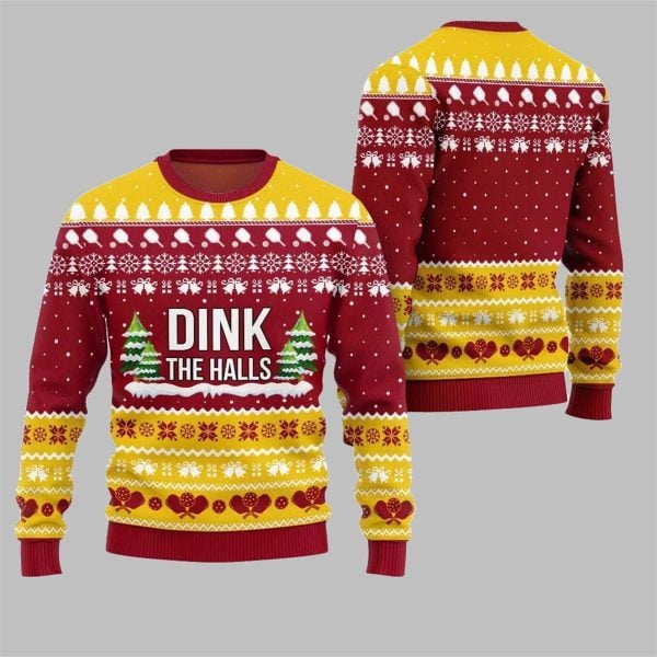 2025 Christmas Dink the Halls Ugly Christmas Sweater 5