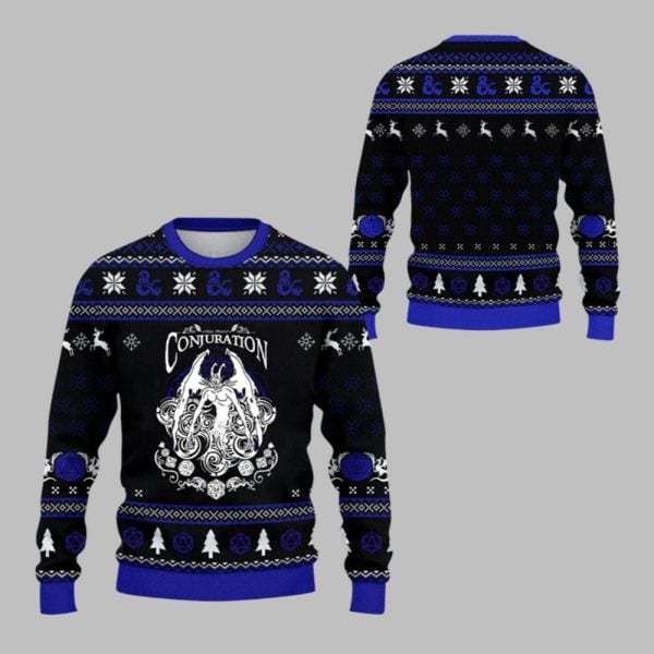 2025 Christmas DnD Conjuration Ugly Christmas Sweater 1 1